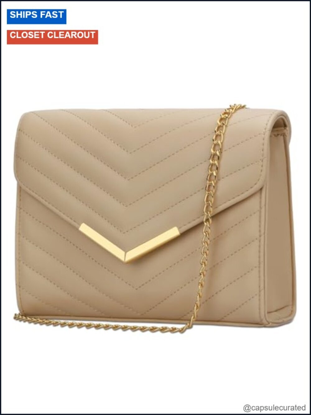 Women's Envelope Clutch with Detachable Chain Crossbody Shoulder Bag